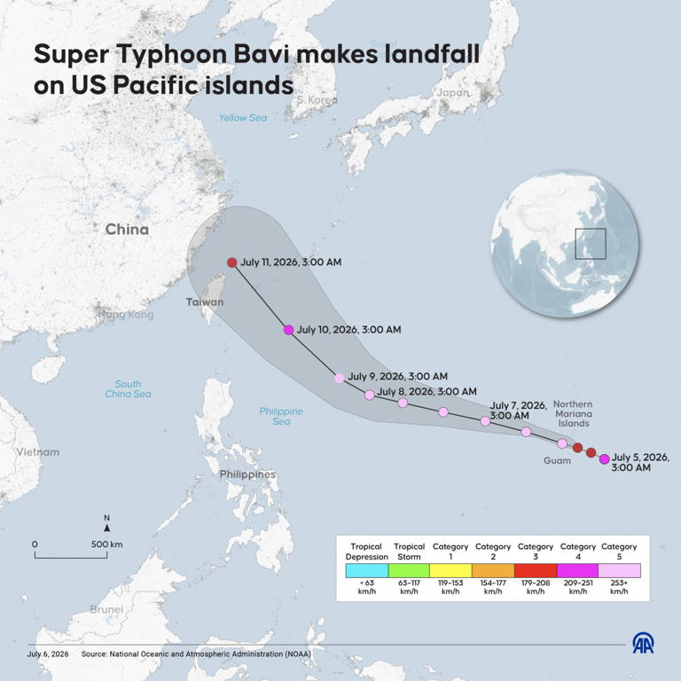 Super typhoon smashes American islands in the Pacific with terrifying ...
