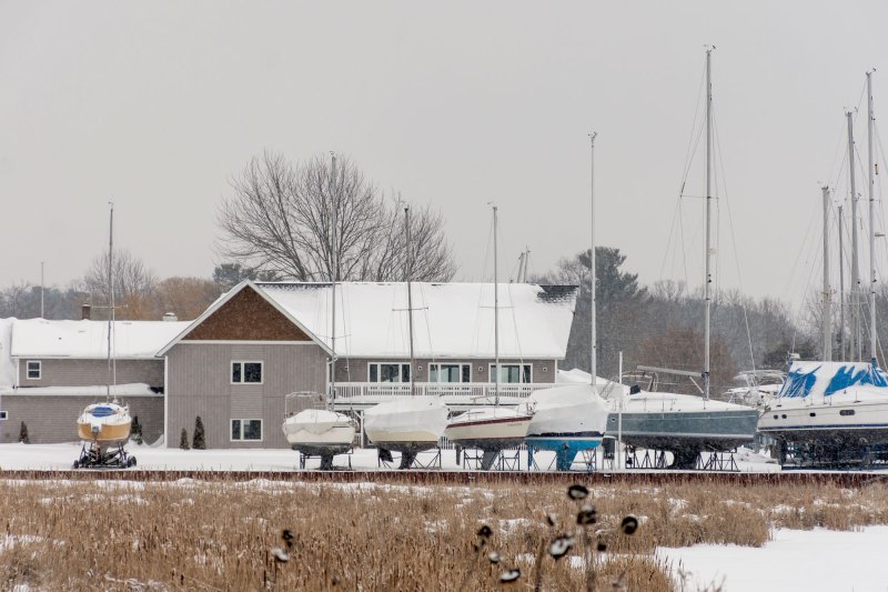 boatyard in winter