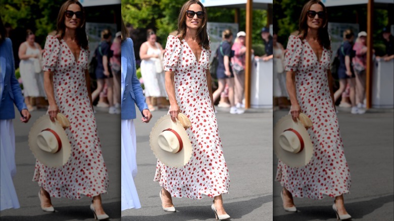pippa middleton wimbledon dress Pippa Middleton spotted breaking major Wimbledon Royal Box rule for the  second time