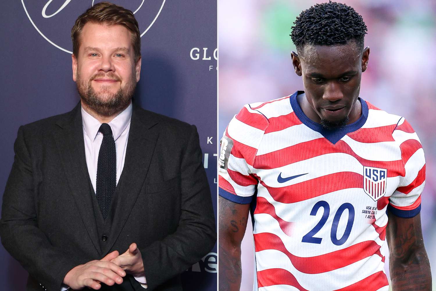 James Corden explains Folarin Balogun's World Cup reversal: 'Trump card'