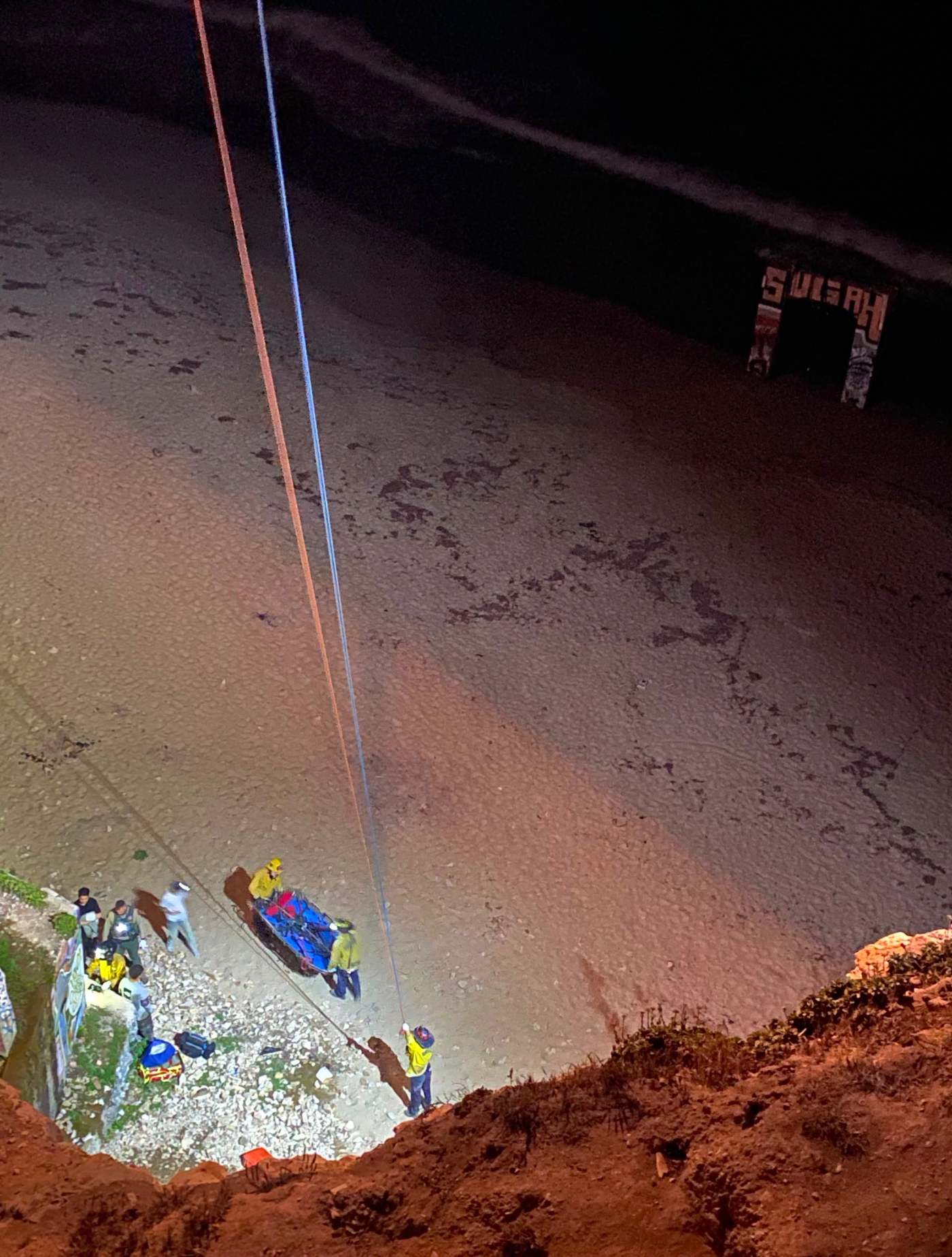 1 person in critical condition after rope snaps while scaling coastal ...