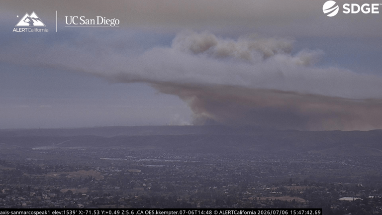 Brush fire on Camp Pendleton sends smoke over North County San Diego