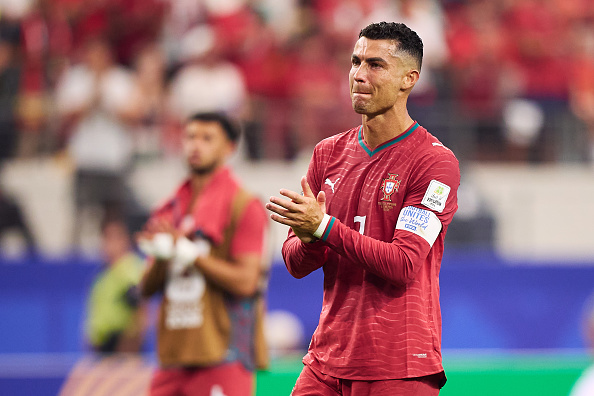 Ronaldo was pictured in tears at the final whistle (Picture: Getty)
