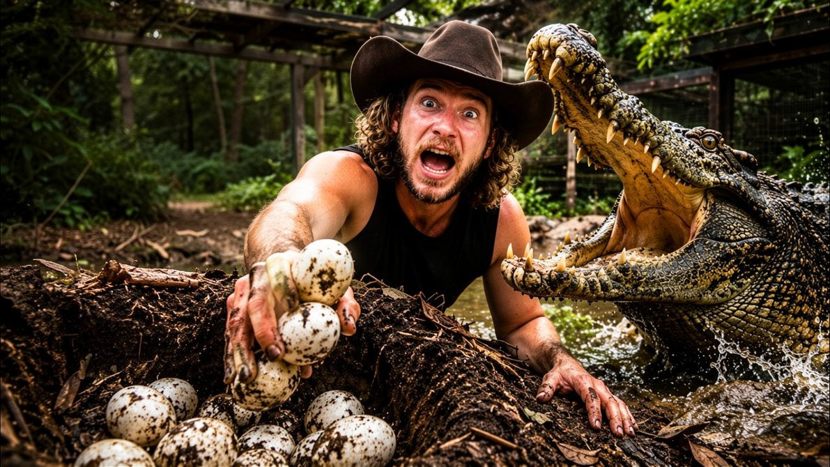 Crocodile Lays Eggs at Chandler's Wild Life