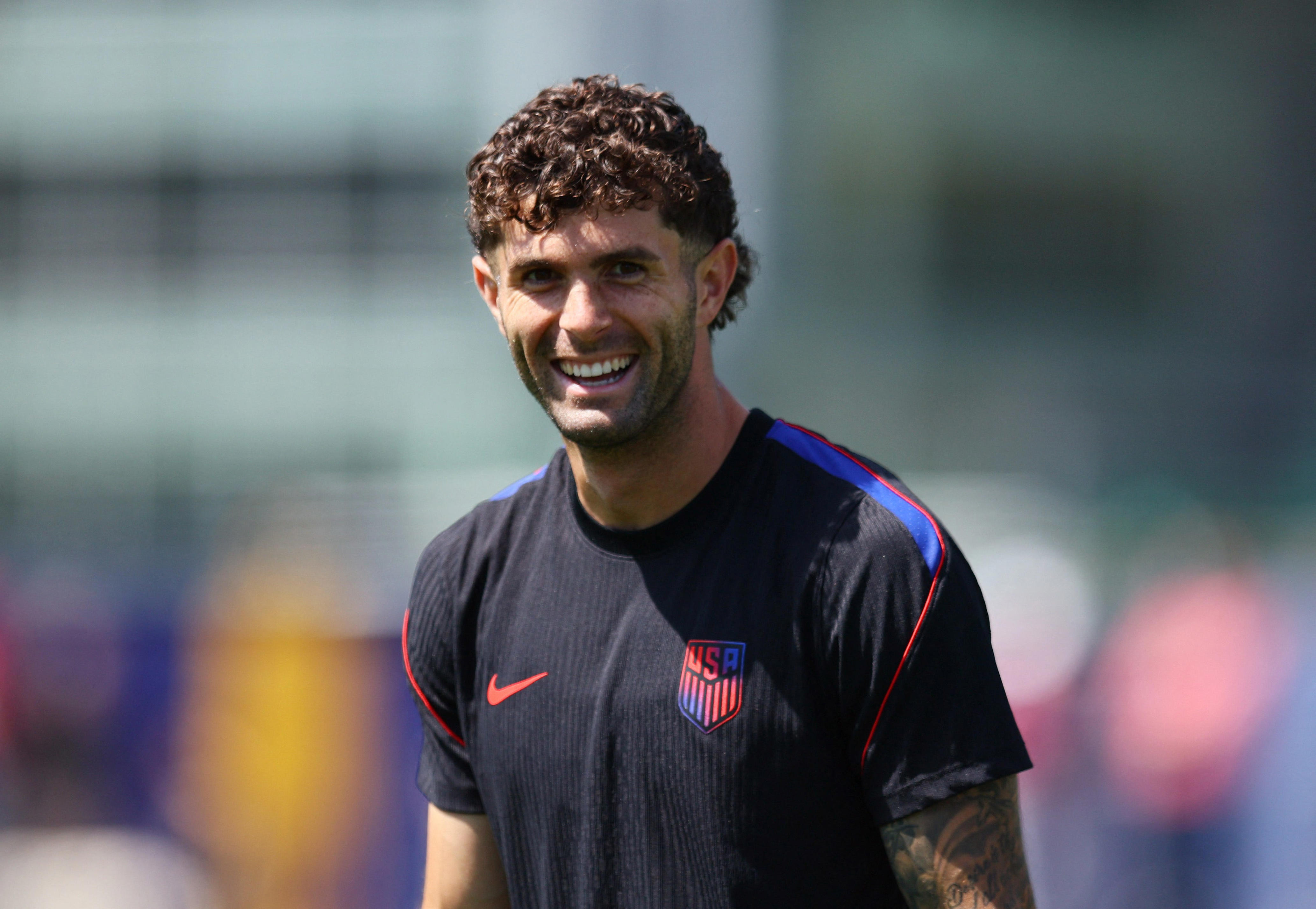 Christian Pulisic of the U.S. during training