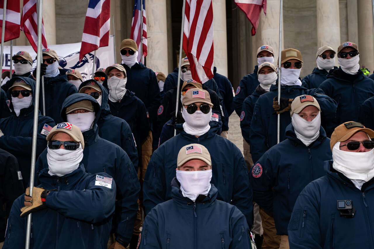 A white supremacist group from Texas marched through DC on July 4. Here ...