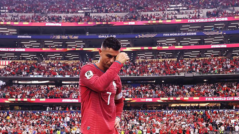 Ronaldo was visibly emotional at the final whistle. | Ryan Pierse/FIFA/Getty Images