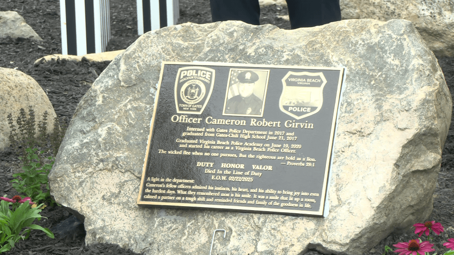 ‘Absolutely beautiful': Memorial for fallen officer unveiled in Gates