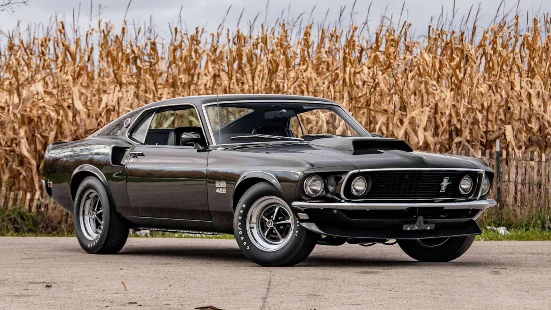 3/4 front view of 1969 Ford Mustang Boss 429