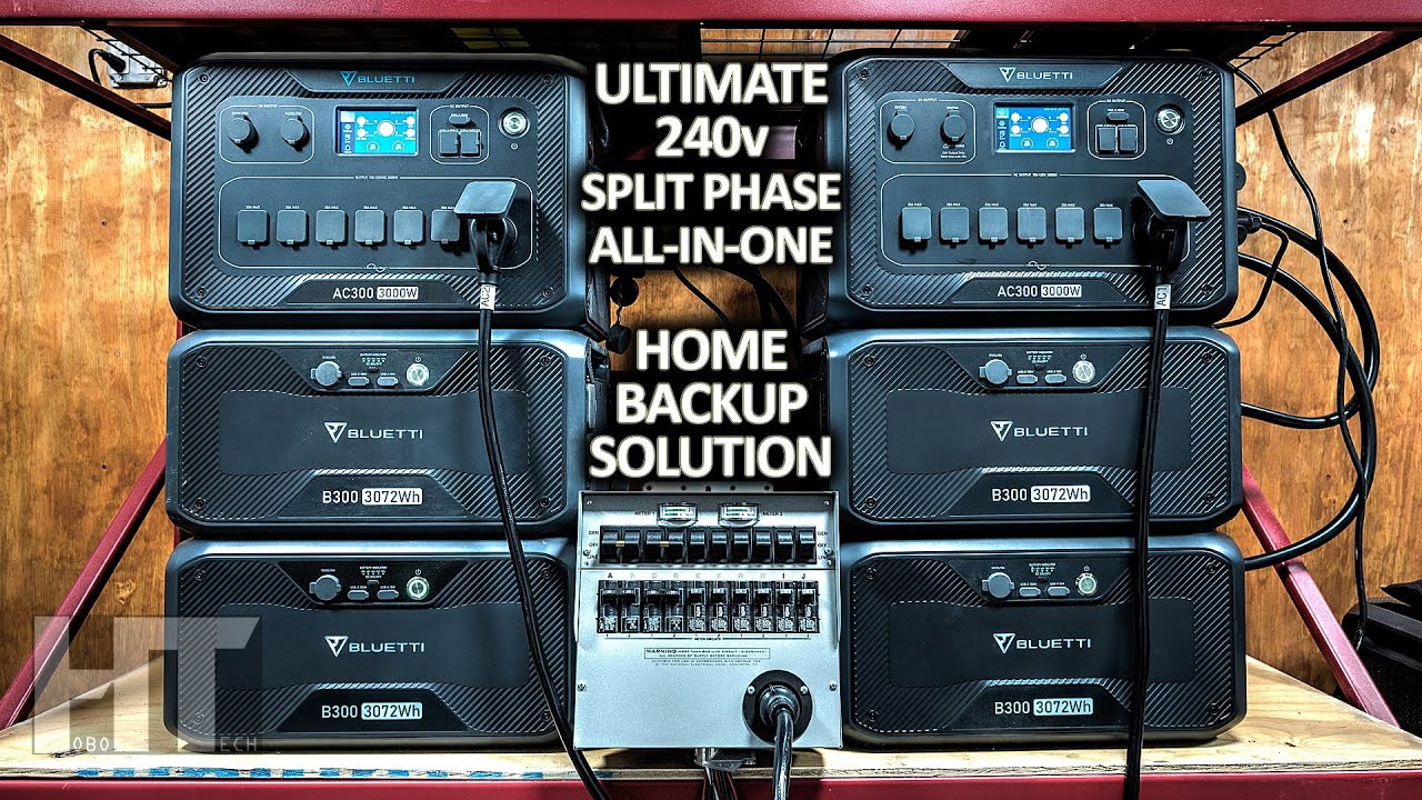 Bluetti AC300 240V split phase home backup generator integration kit ...
