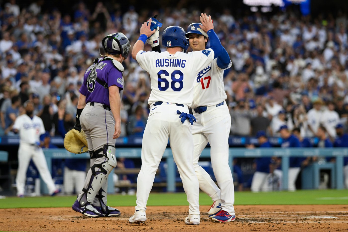 Rushing delivers a dramatic 11th-inning walk-off as Dodgers edge ...