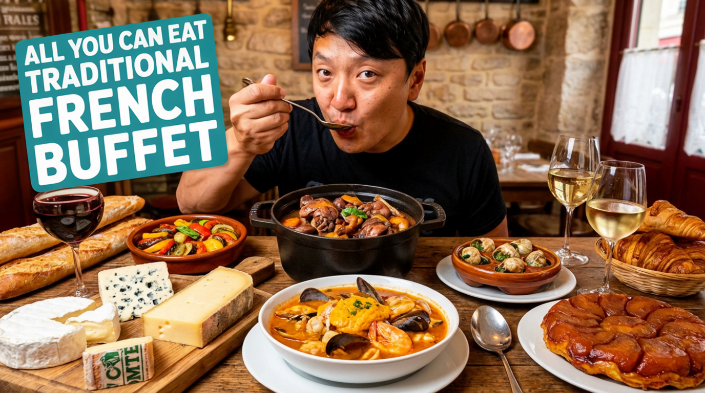 All you can eat traditional French dinner buffet in Paris