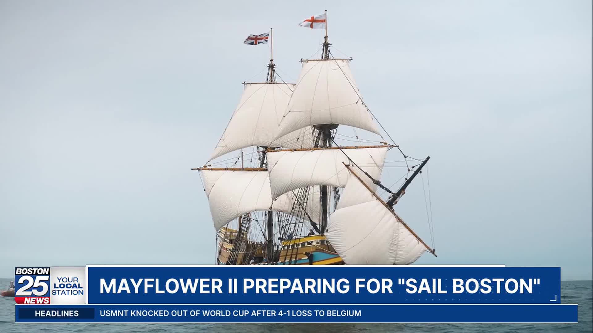 Mayflower II prepping to sail north, feature in first Sail Boston