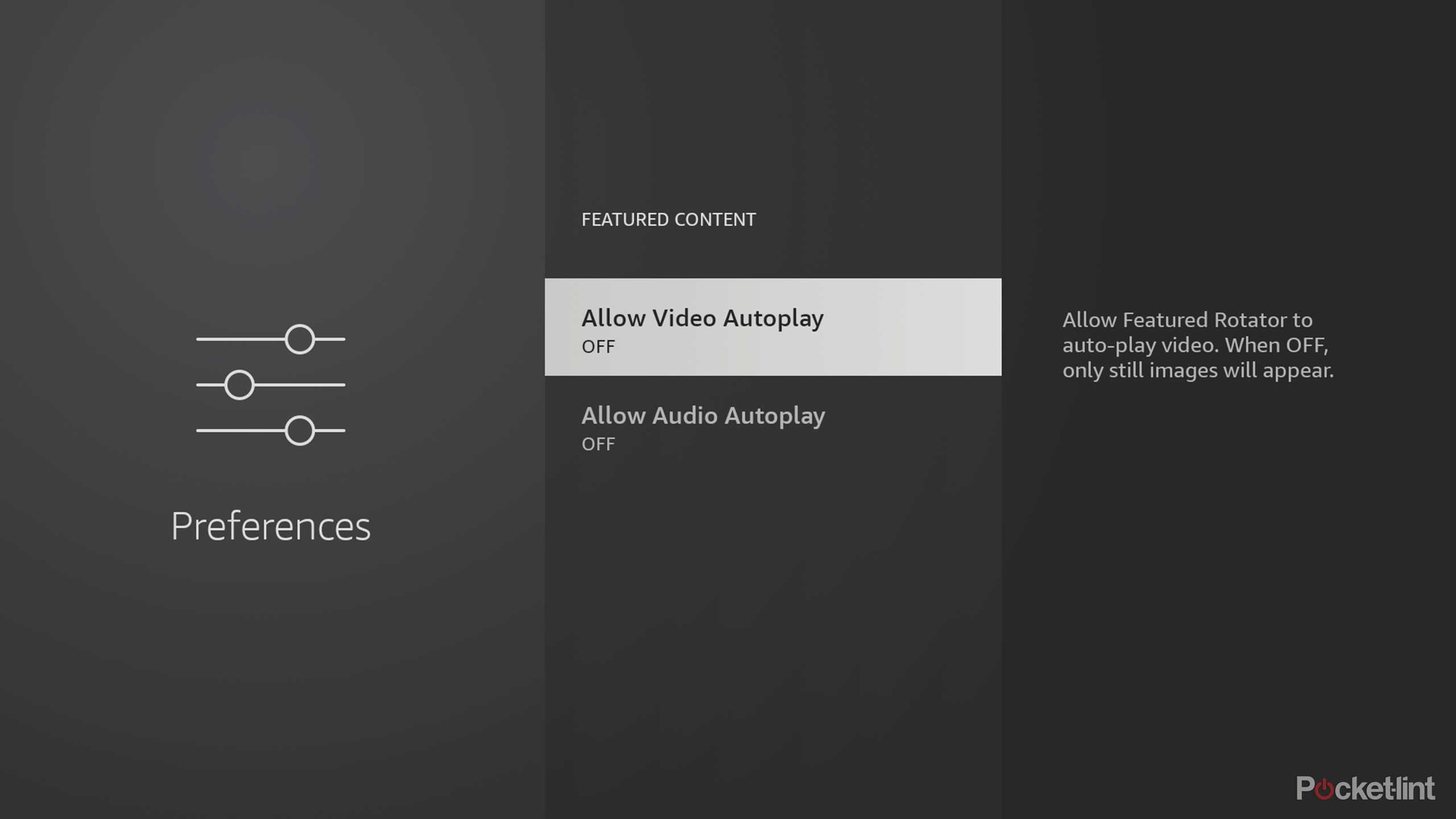 Fire TV turn off autoplay.