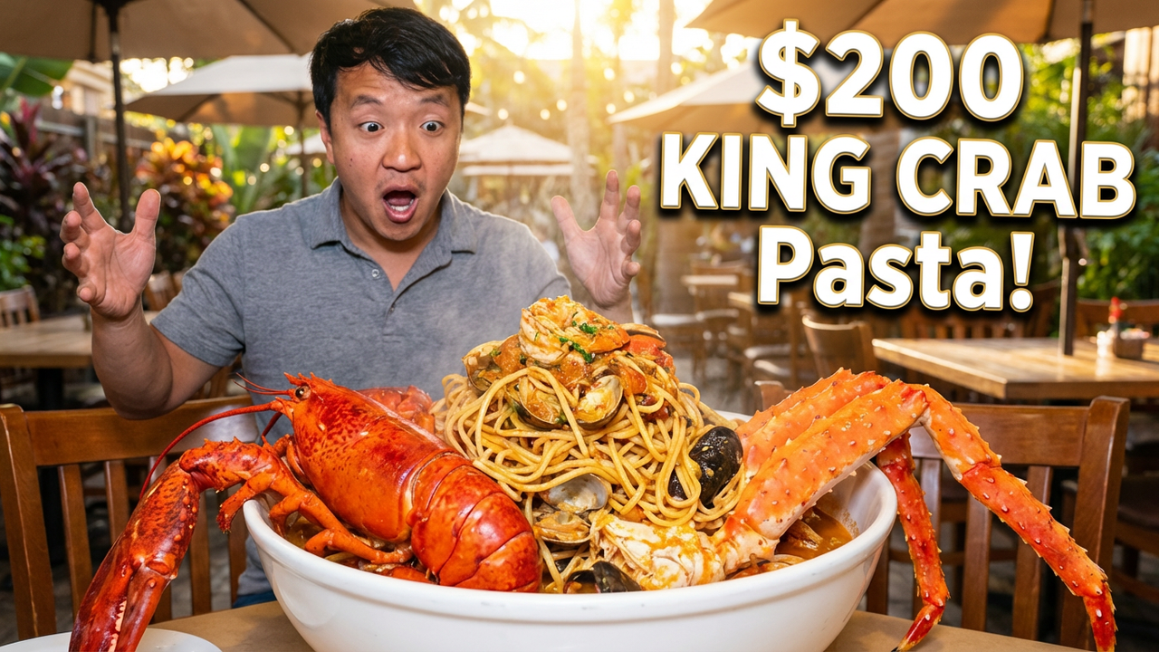I found America’s most expensive pasta in Chicago! $200 king crab ...