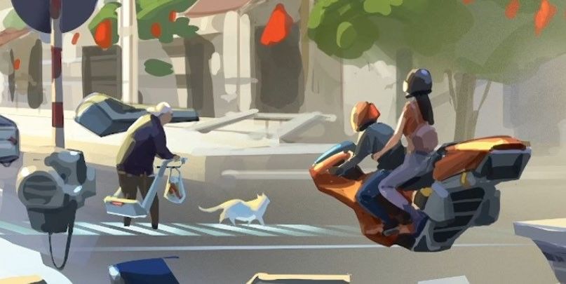 How this artist turned a view he sees every day into a futuristic sci ...