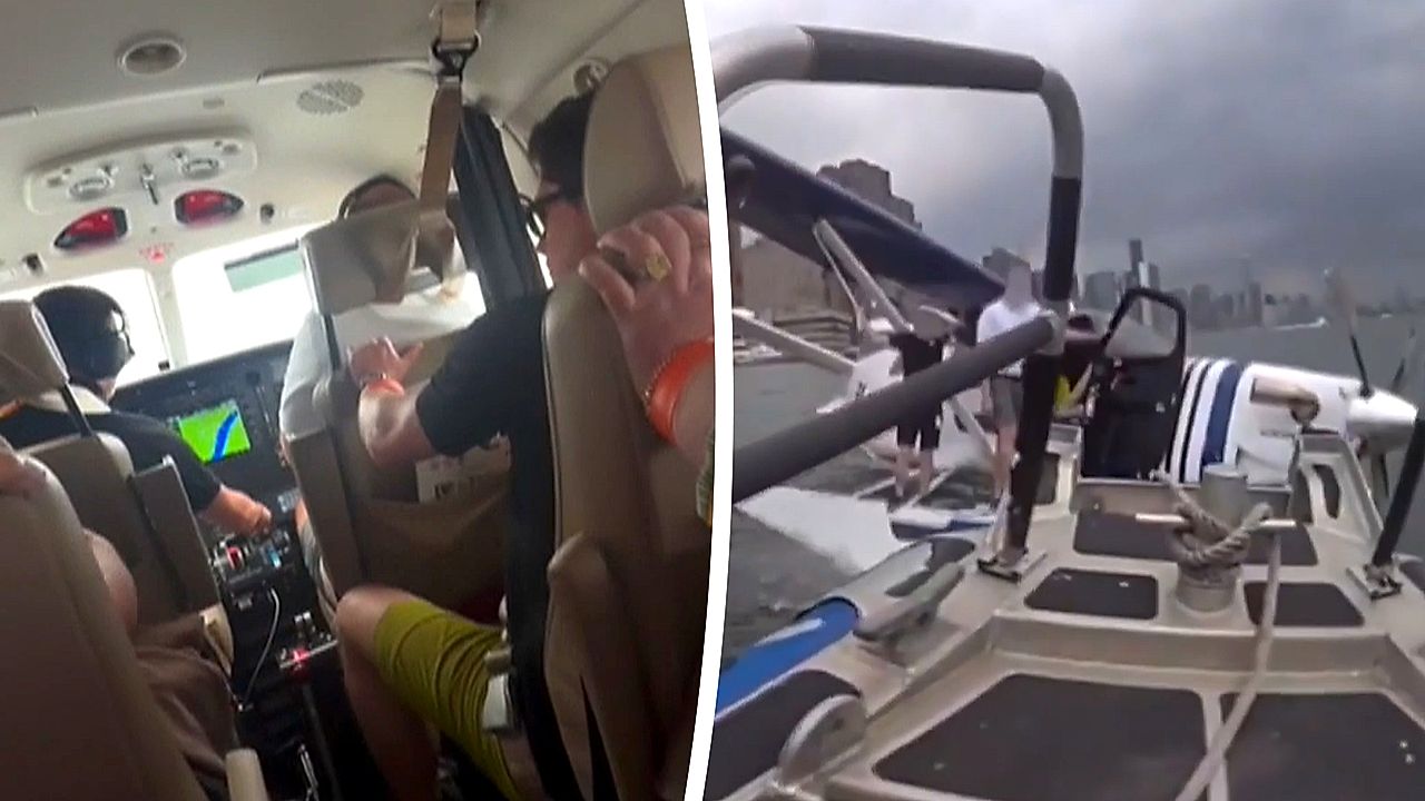 Une passagère filme l'amerrissage brutal d'un hydravion à New York