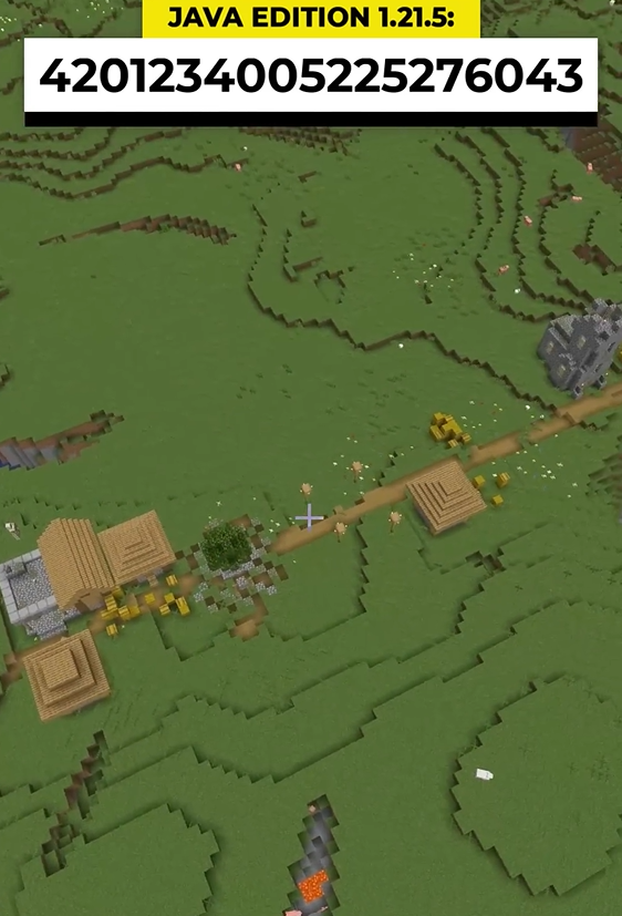 Straight Path Village Minecraft seed: A perfect start for survival builds