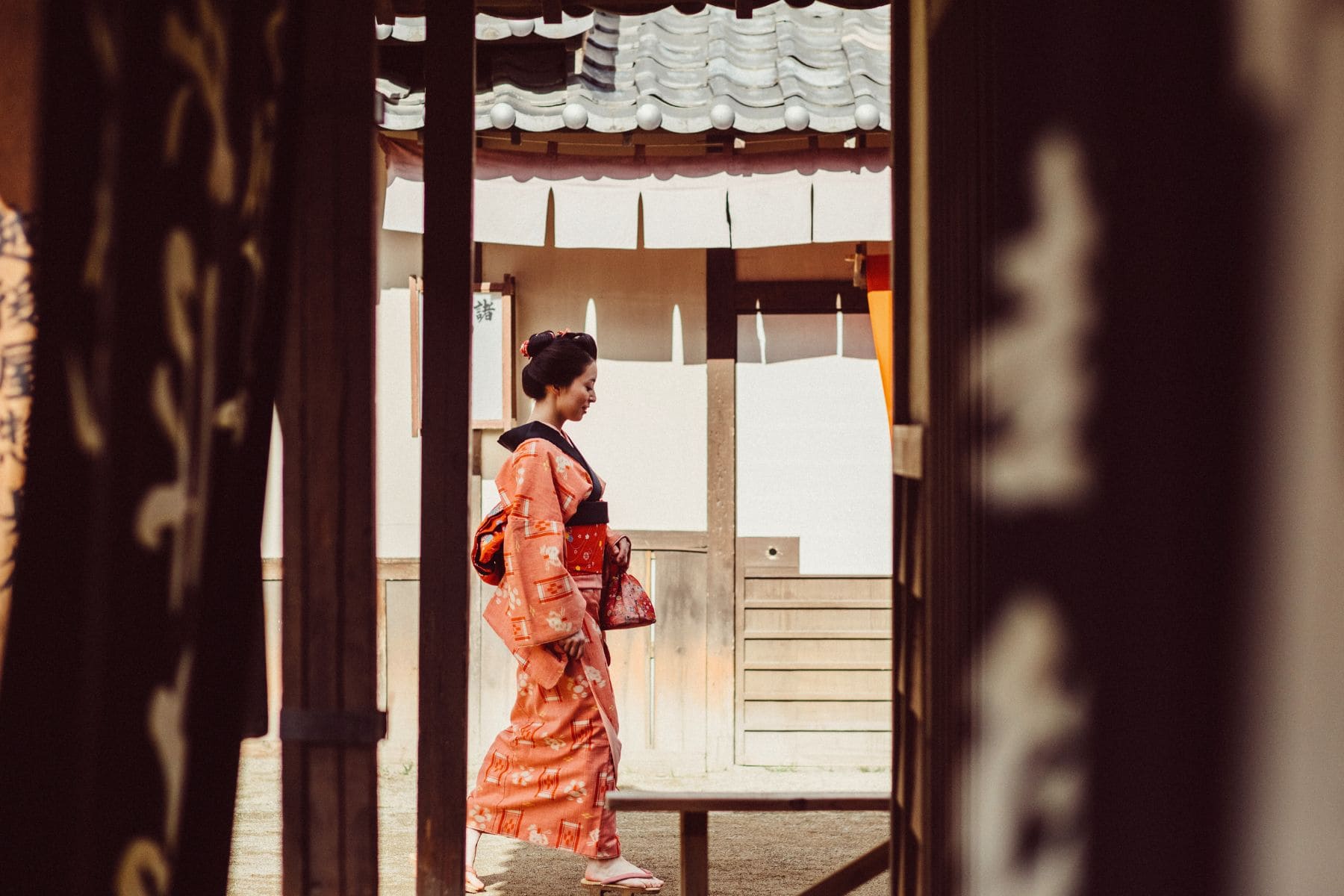 A conversation with a geisha in Japan