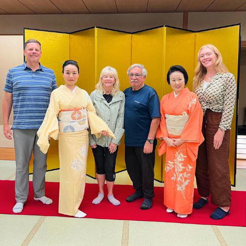 A conversation with a geisha in Japan