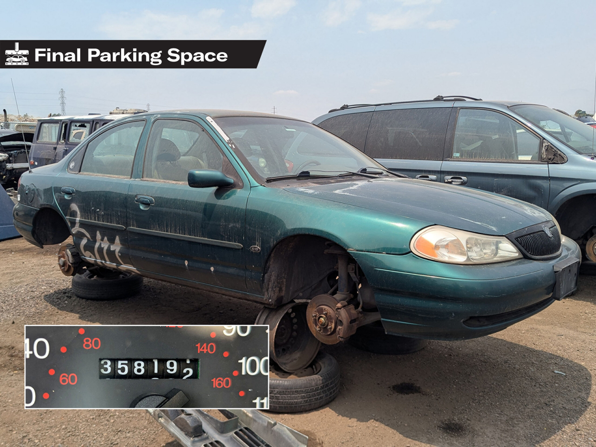 Final parking space: 1999 Mercury Mystique LS with 5-speed and 350K miles