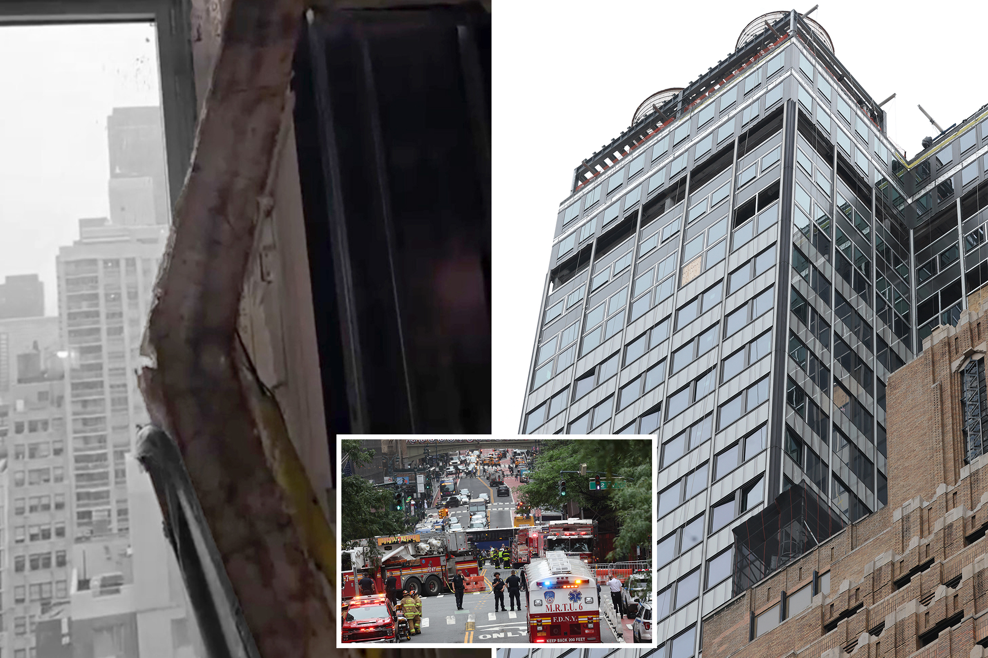 Midtown building evacuated after support beams buckle, floors cave