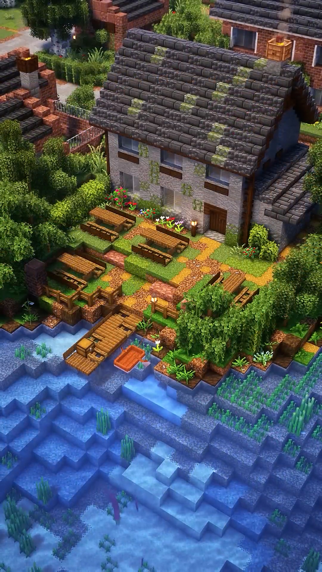 This Minecraft riverside house looks peaceful and surprisingly detailed