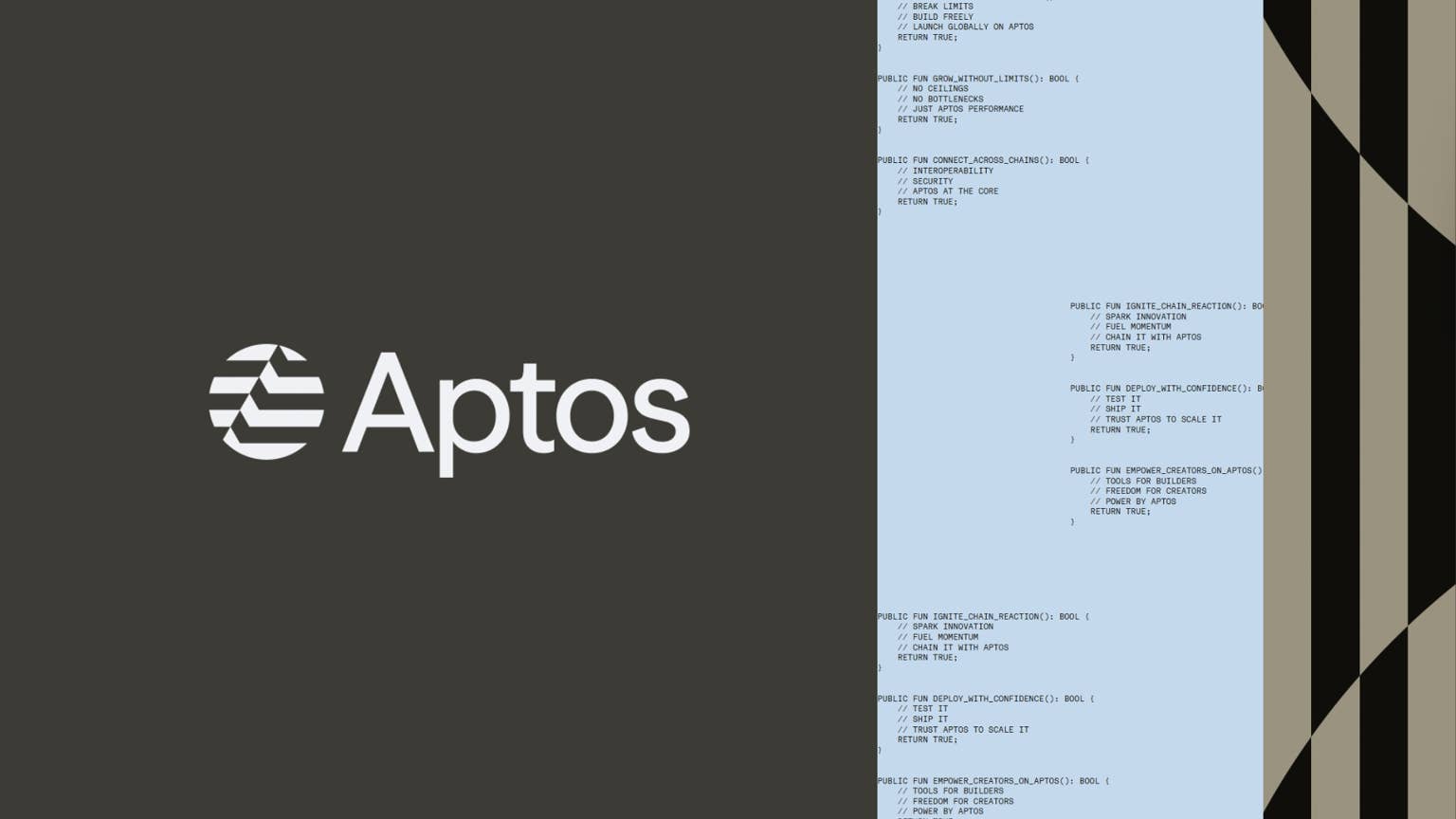 Aptos now lets its biggest stakers run transactions at 100x the normal limit
