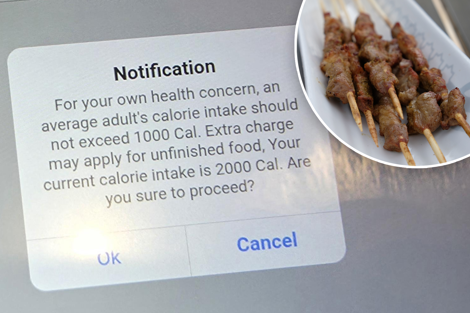 Insulted diner gets 'fat-shamed' by restaurant order screen at all-you ...