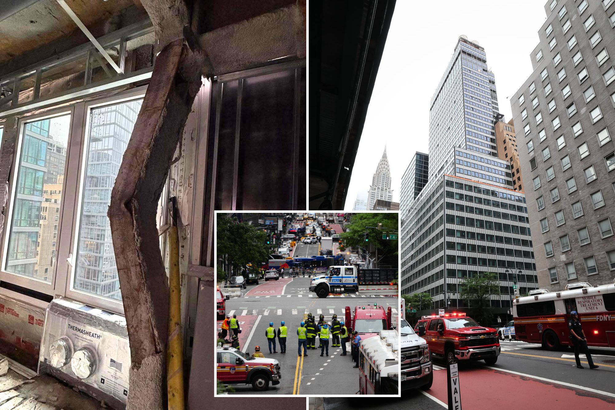 Midtown NYC building 'shifting' and in danger of 'localized collapse ...