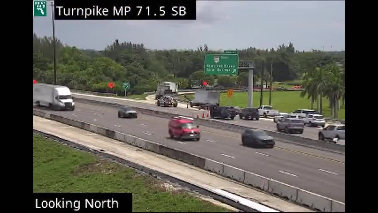 Gas leak impacts traffic on Florida’s Turnpike in Boca Raton