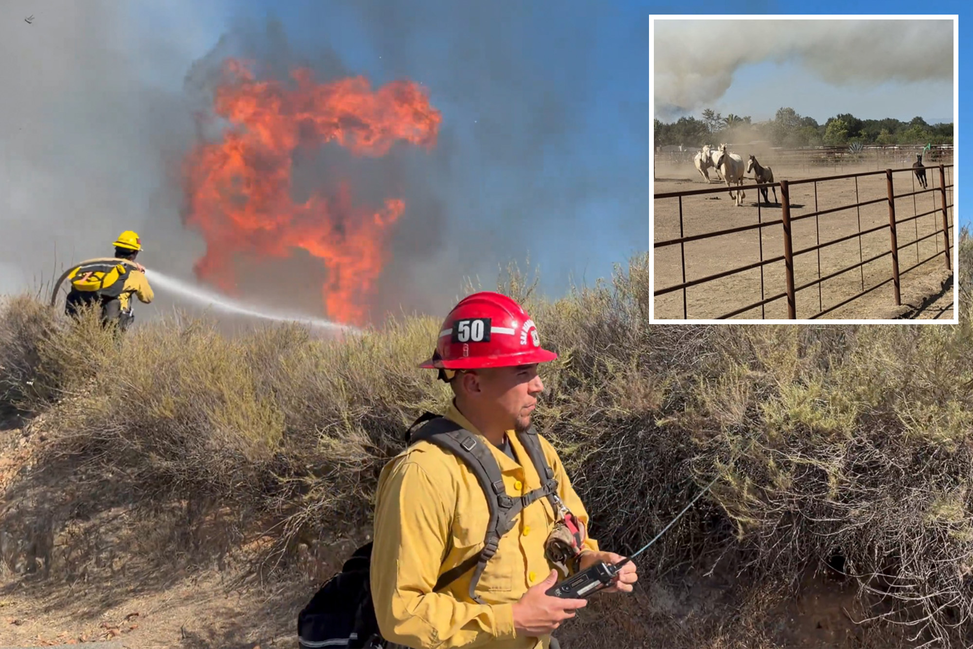 Volcano fire breaks out threatening homes as evacuation orders issued