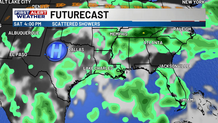 First alert forecast: Scattered showers and storms Wednesday, then a ...