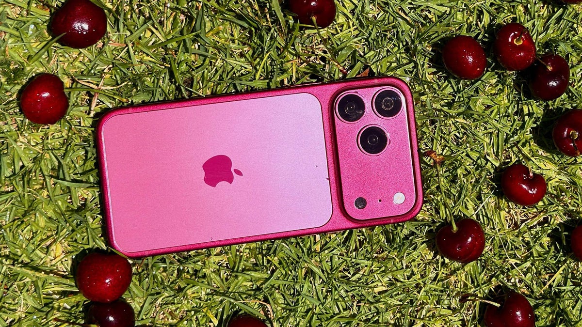 iPhone 18 Pro in its new Dark Cherry color. | Image by Jon Rettinger