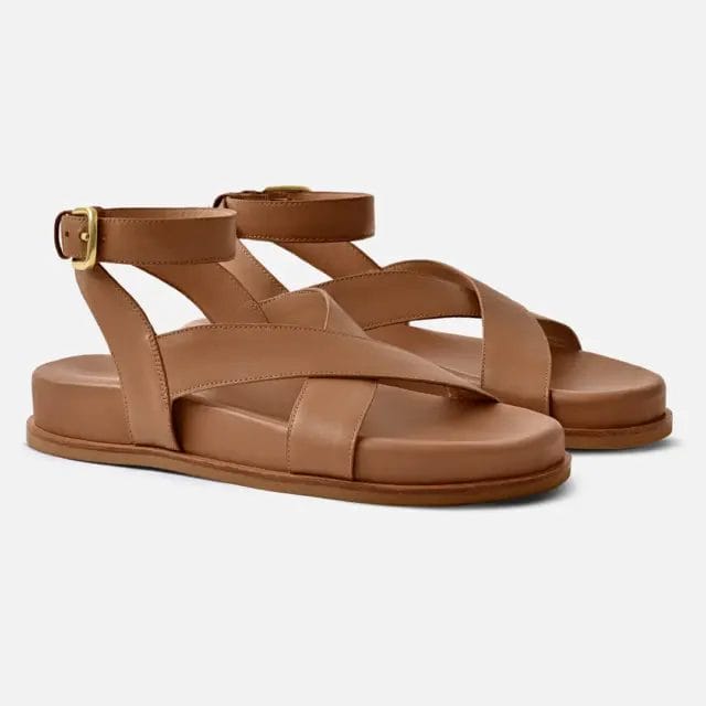 olivia sandal in almond by beckett simonon