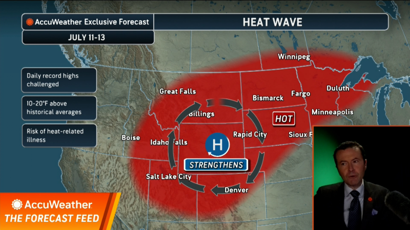 Heat to build in the northern Plains for mid-July