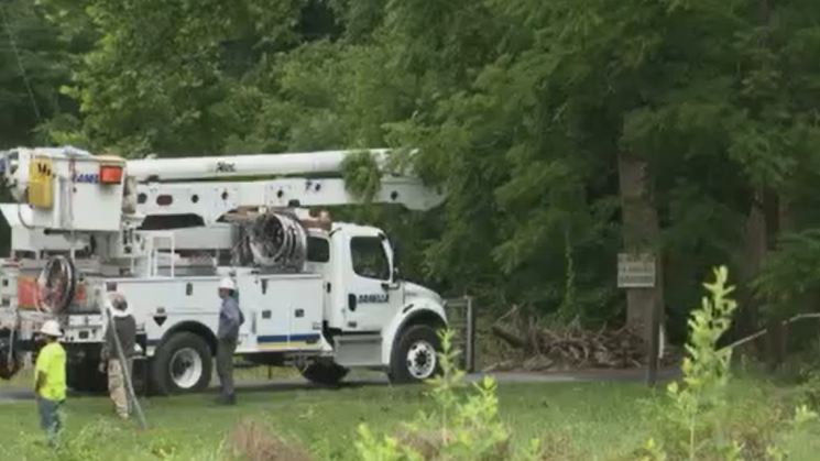 Power slowly being restored after damaging storms swept through Maryland