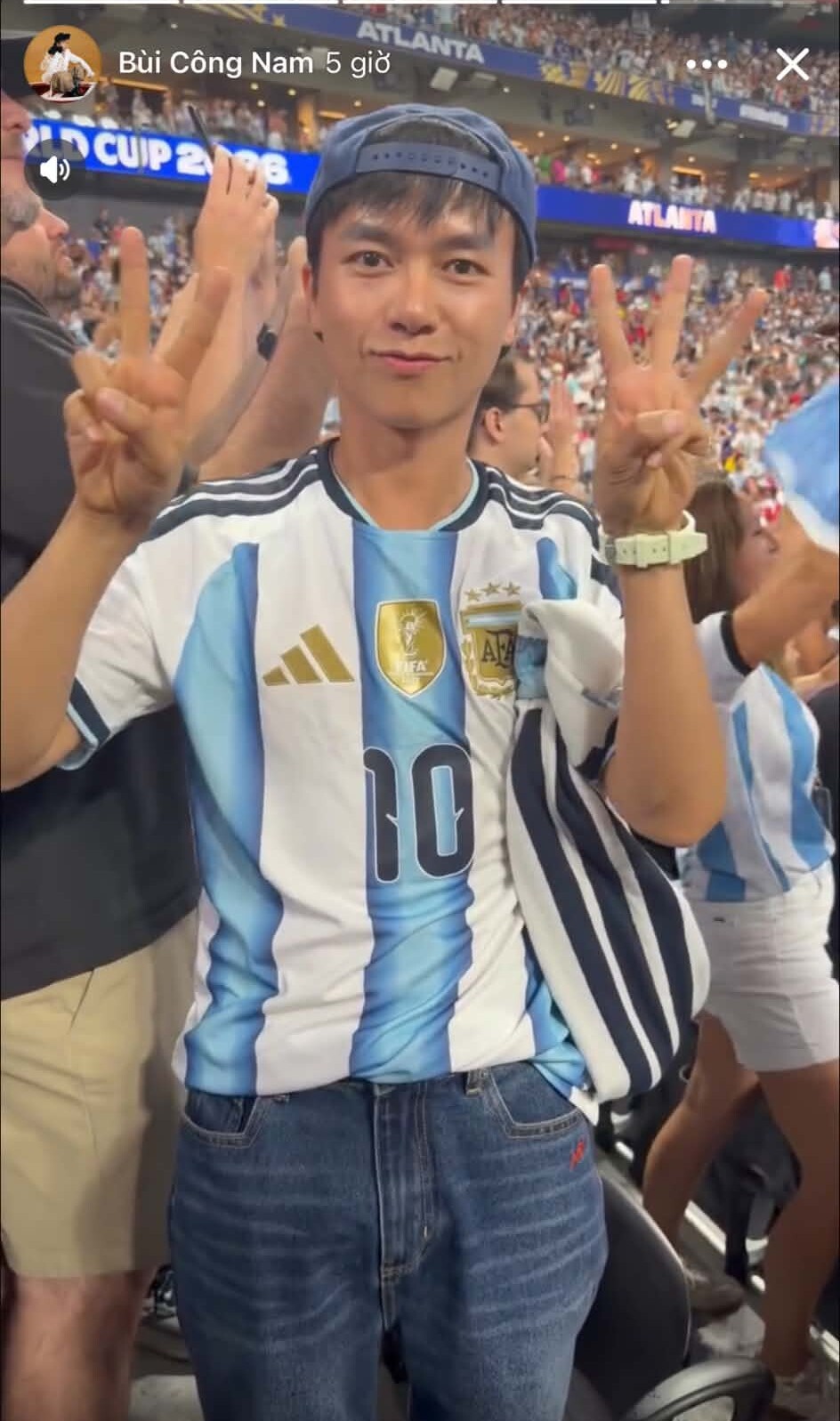 Đến Mỹ cổ vũ Messi, Bùi Công Nam nói 'cảm giác đu idol thích thật'