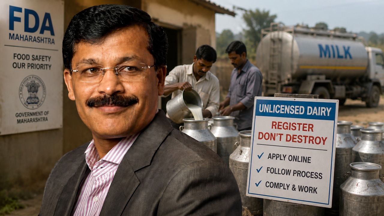 Unlicensed milk dairies destroying stock in Maharashtra. Tukaram Mundhe ...