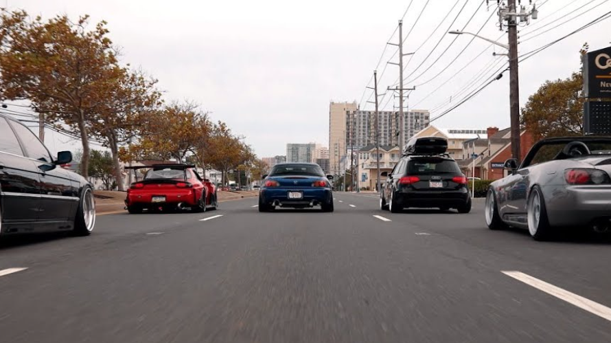 Cinematic rolling shot car showcase
