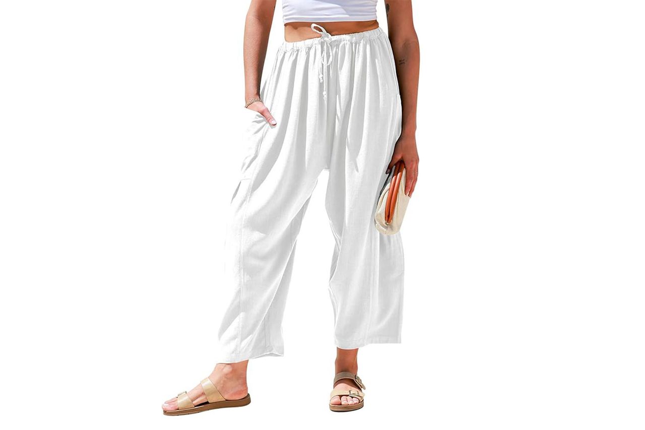 tarse womens linen wide leg pants