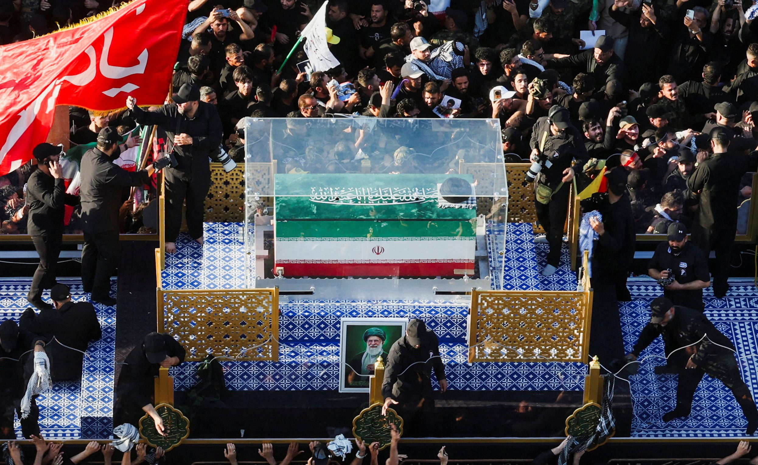 Coffin of Iran's slain supreme leader arrives in Iraqi holy city for ...