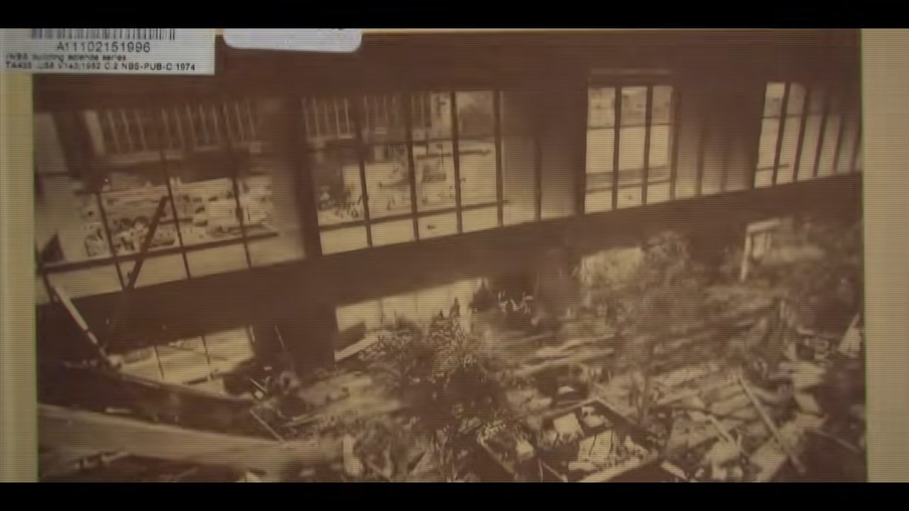 Guests were dancing in the atrium - seconds later, 70 tons of steel and ...