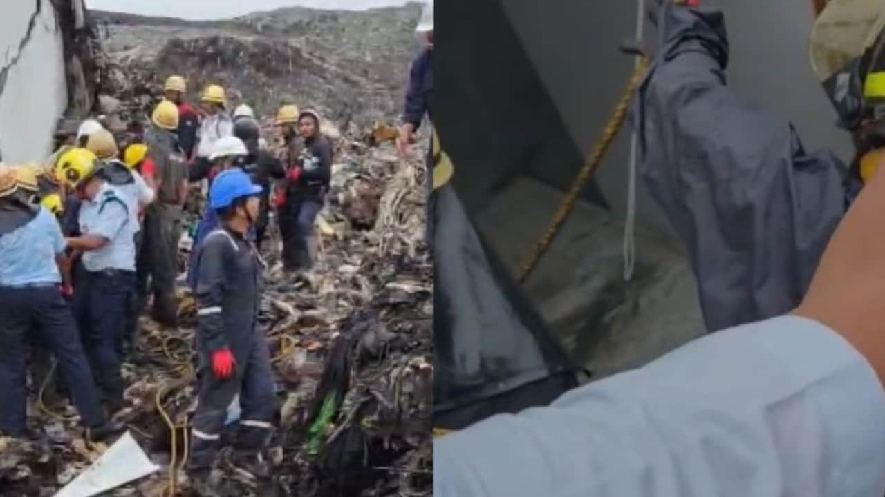15 trapped as collapsing garbage mound takes building down with it near Pune