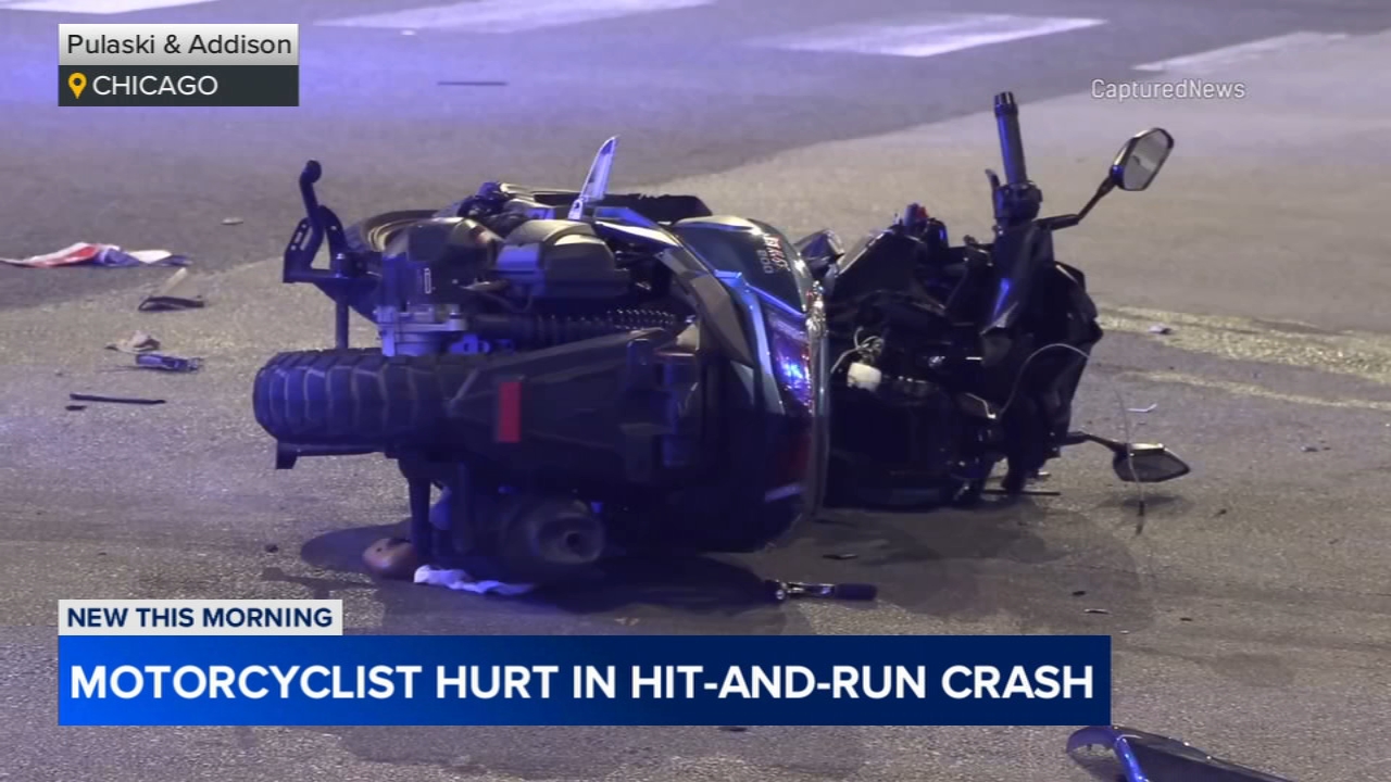 Motorcycle driver critically injured in NW Side hit-and-run, Chicago ...