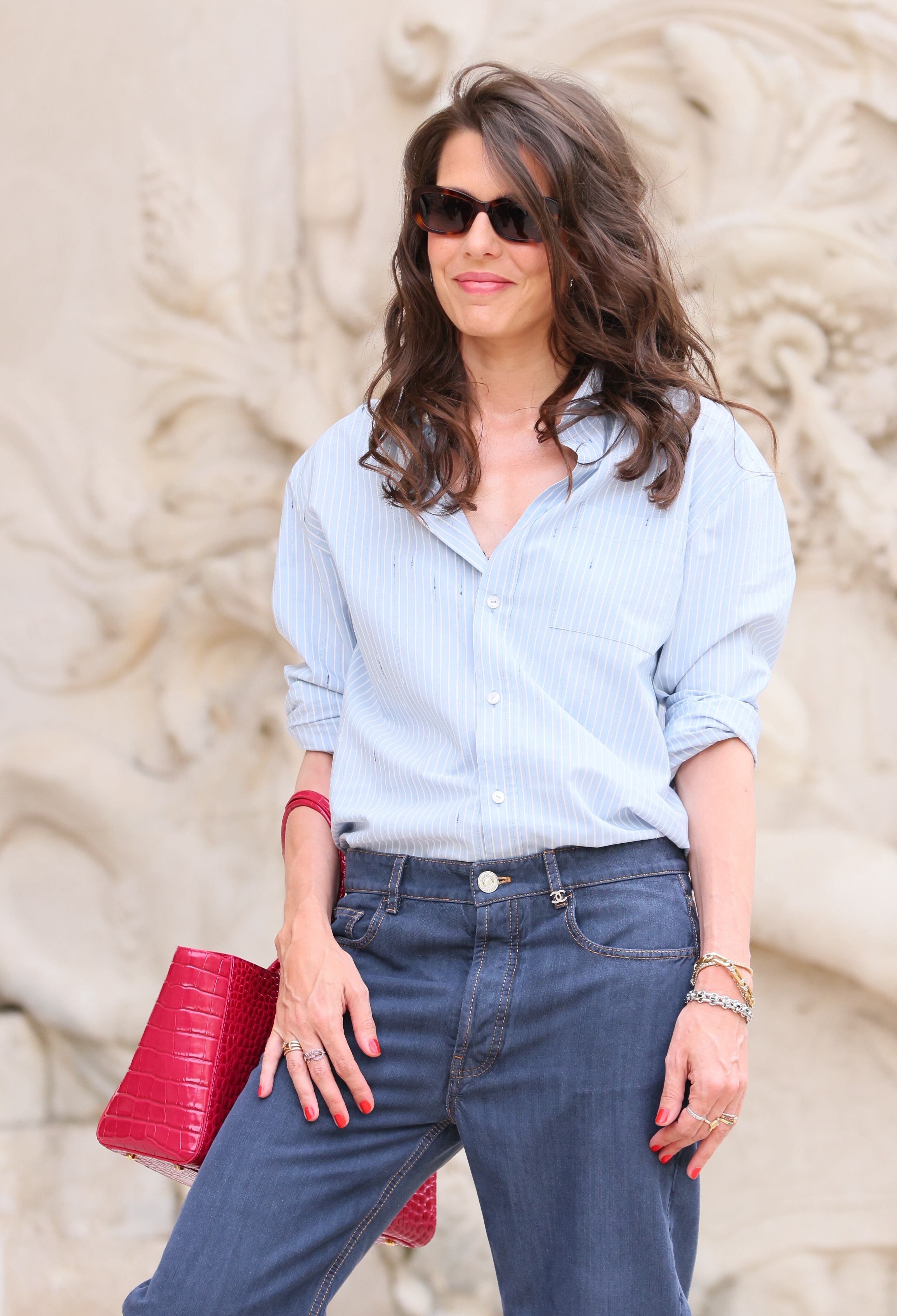 Charlotte Casiraghi a su llegada al desfile de Chanel. 