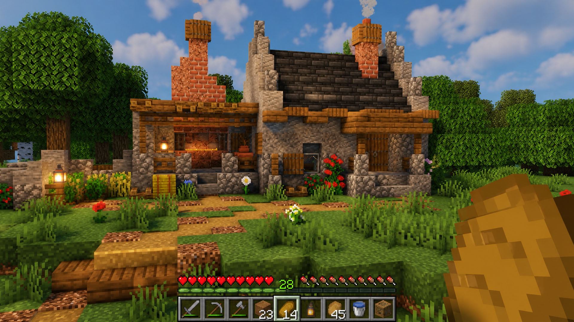 This Minecraft house turns simple blocks into a warm hideout