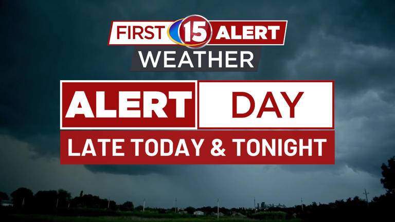 First alert day - strong storms possible today