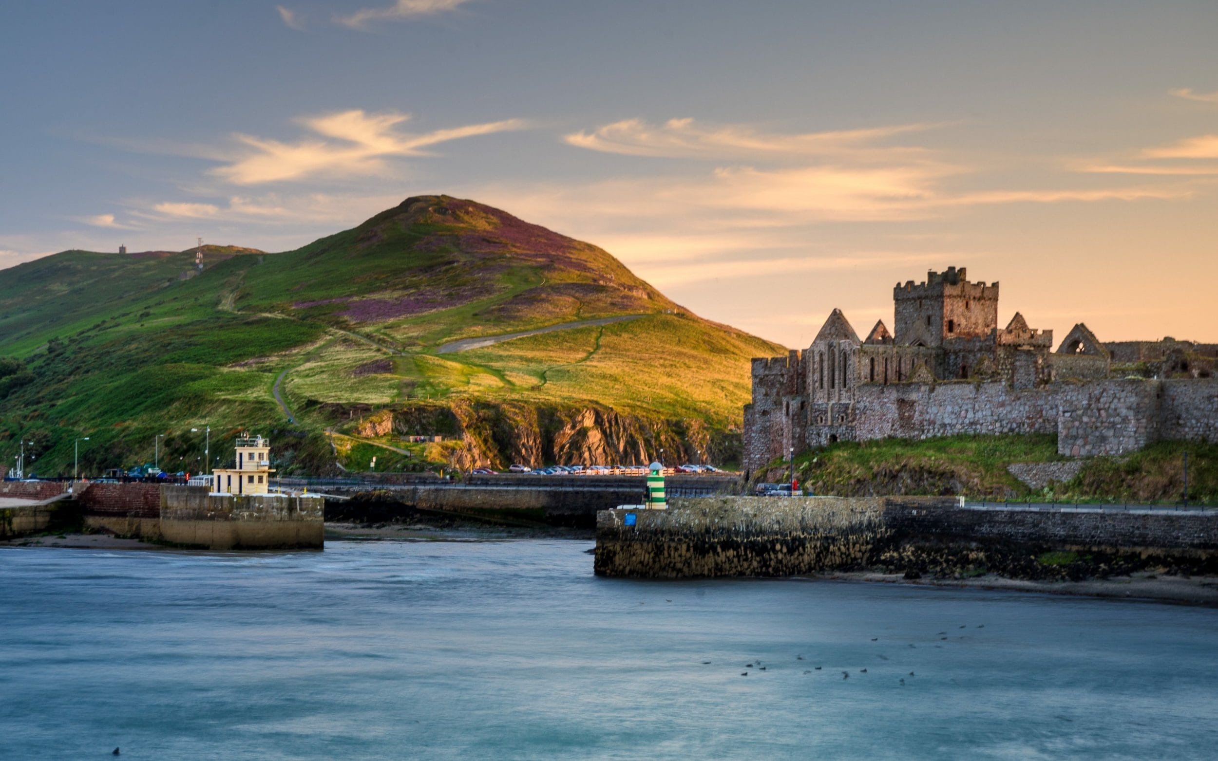Peel Castle watches over the Isle of Man