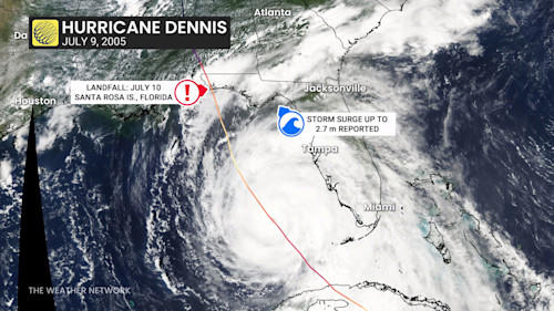 Hurricane Dennis made history, then slammed into Florida